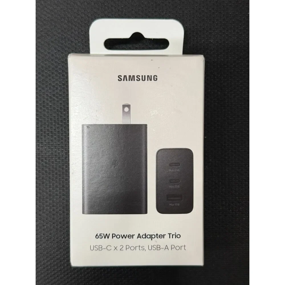 65W Samsung Trio Adapter, Black (Cable not included) NEW